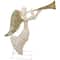 48" LED Lighted Gold and Silver Trumpeting Angel Outdoor Christmas Outdoor Decoration